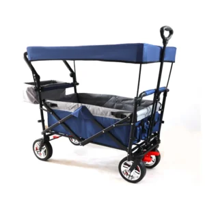 JXB Heavy Duty Collapsible Beach Camping Folding Pet Outdoor Utility Foldable Kids Cart Wagon Stroller Trolley With Big Wheels